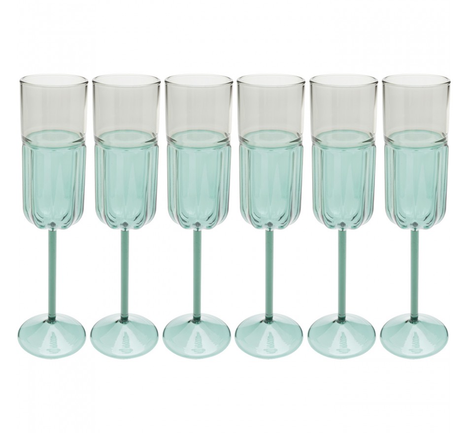 Champagneglazen Duetto (6/set) Kare Design