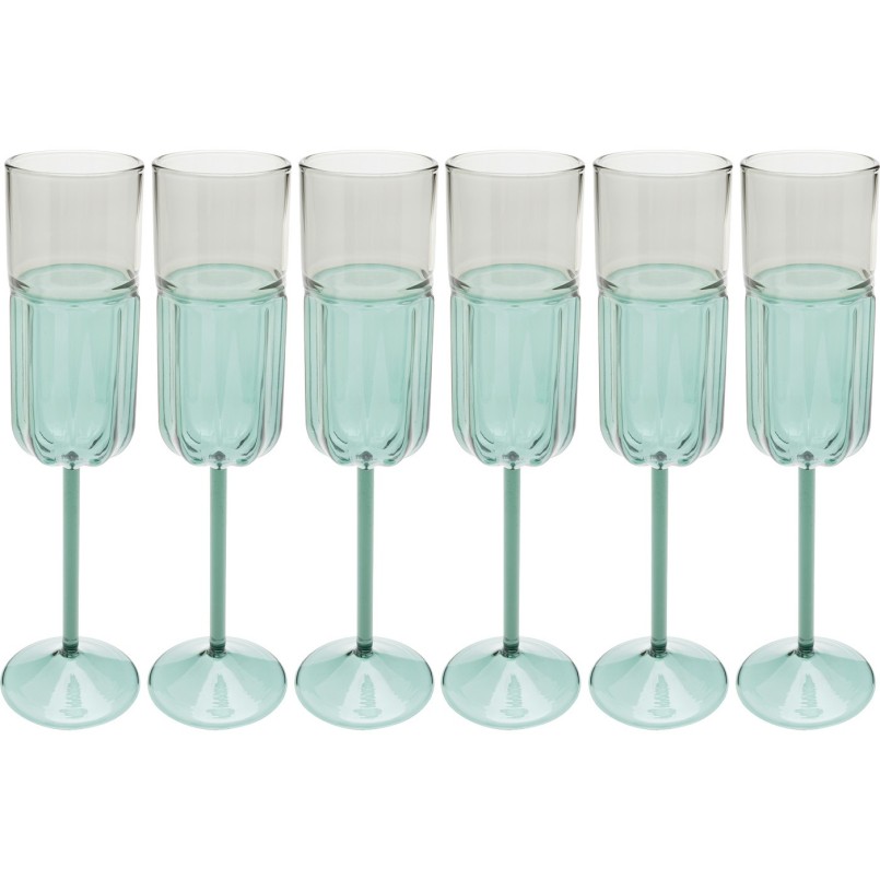 Champagne Glass Duetto (6/set) Kare Design