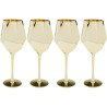 Wine Glass Diamond gold (4/Set) Kare Design