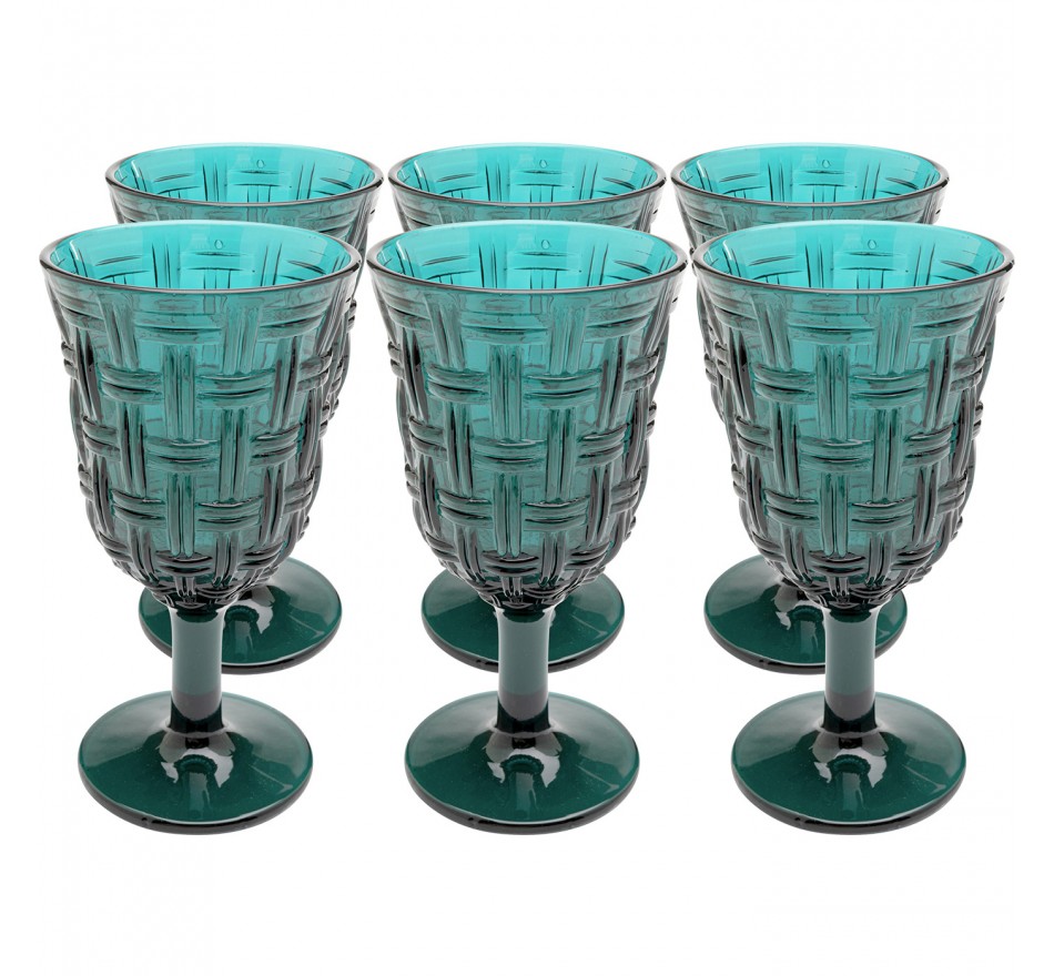 Wine Glass Tissue blue (6/set) Kare Design