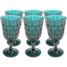 Verres à vin bleus effet tressé - Tissue - Kare Design