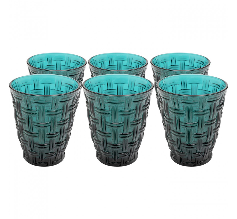 Water Glass Tissue blue (6/set) Kare Design