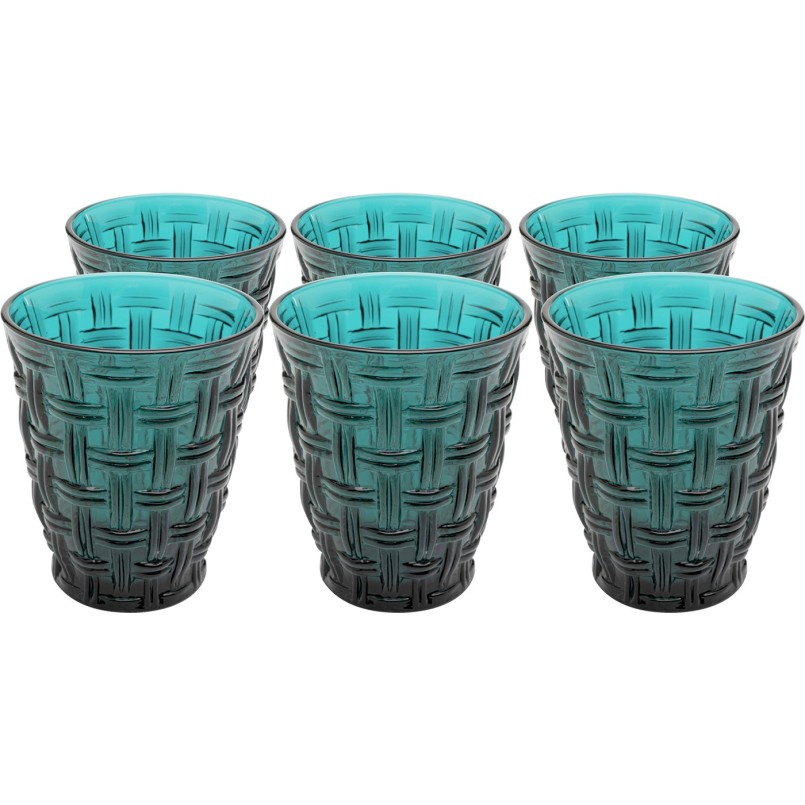Water Glass Tissue blue (6/set) Kare Design