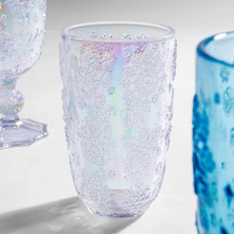 Water glass  6/set- Ice Flowers Colore - Kare Design