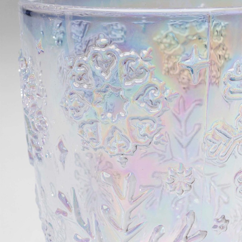 Verres à eau avec des flocons de neige en relief - Ice Flowers - Kare Design