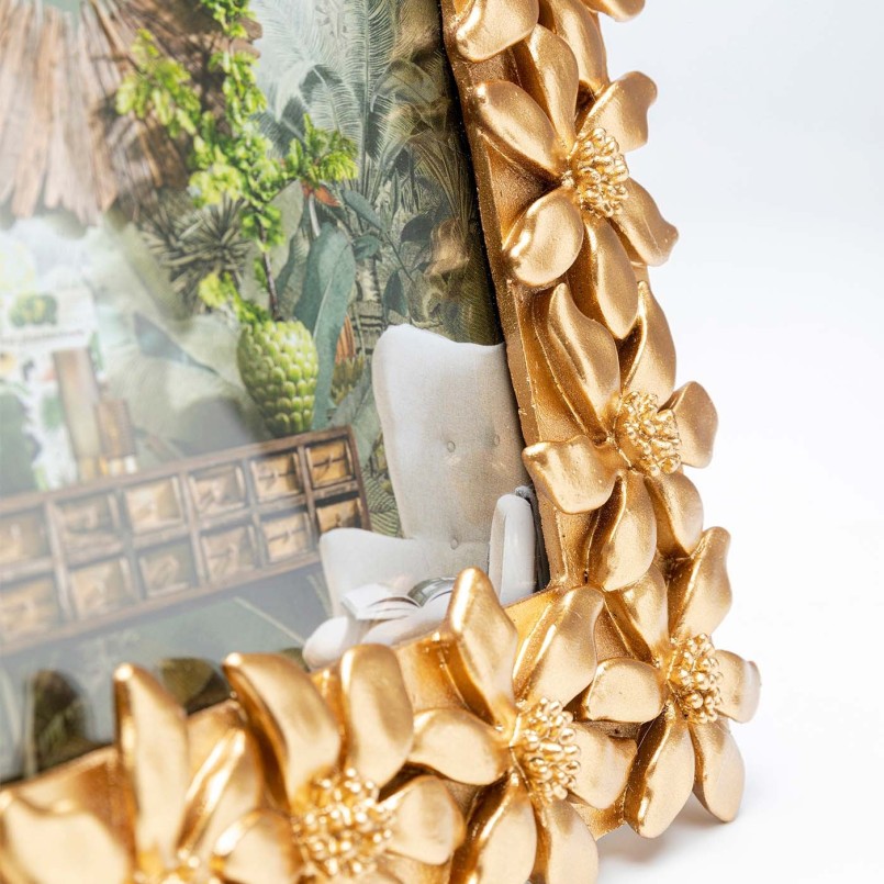 Gouden bloemen fotolijst - Kare Design
