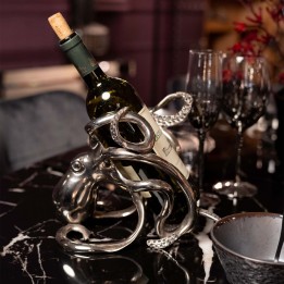 Silver octopus bottle holder - Kare Design