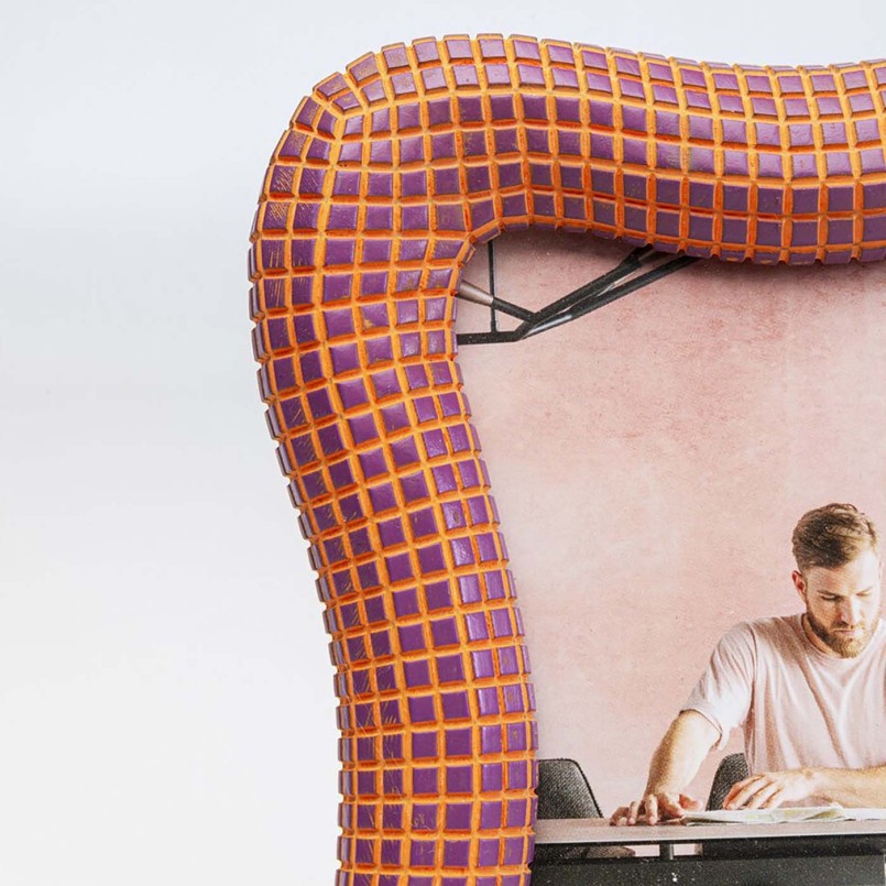 Golvend paars en oranje mozaïek fotolijstje - Golvend - Kare Design