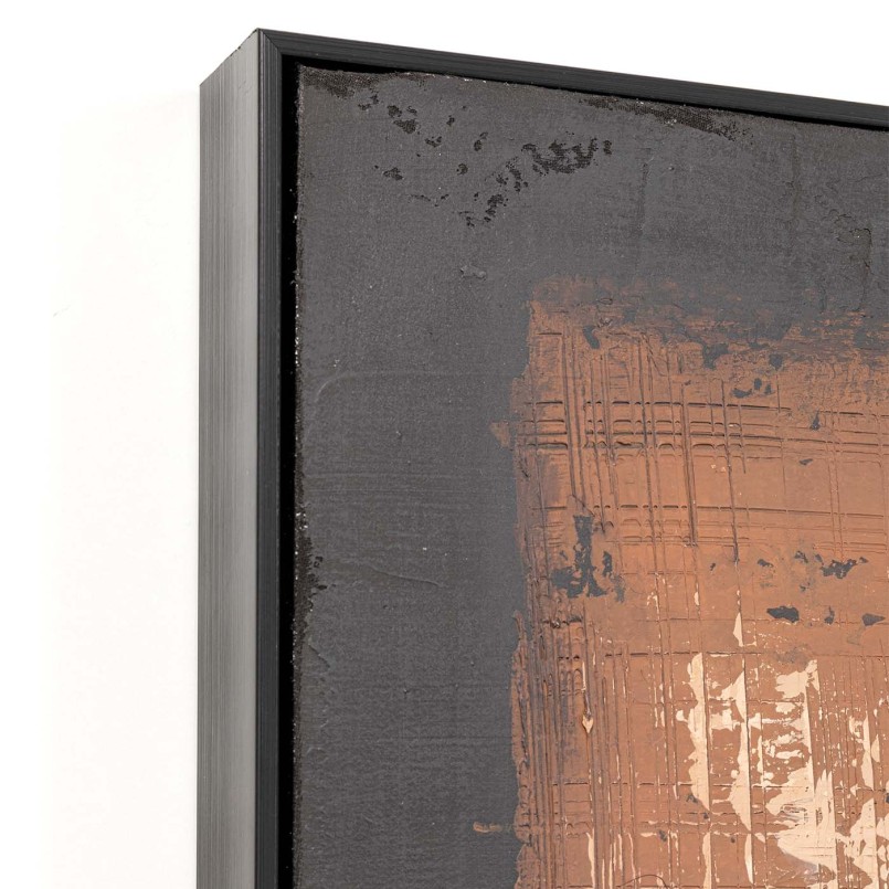 Tableau abstrait marron et noir - Silence - Kare Design