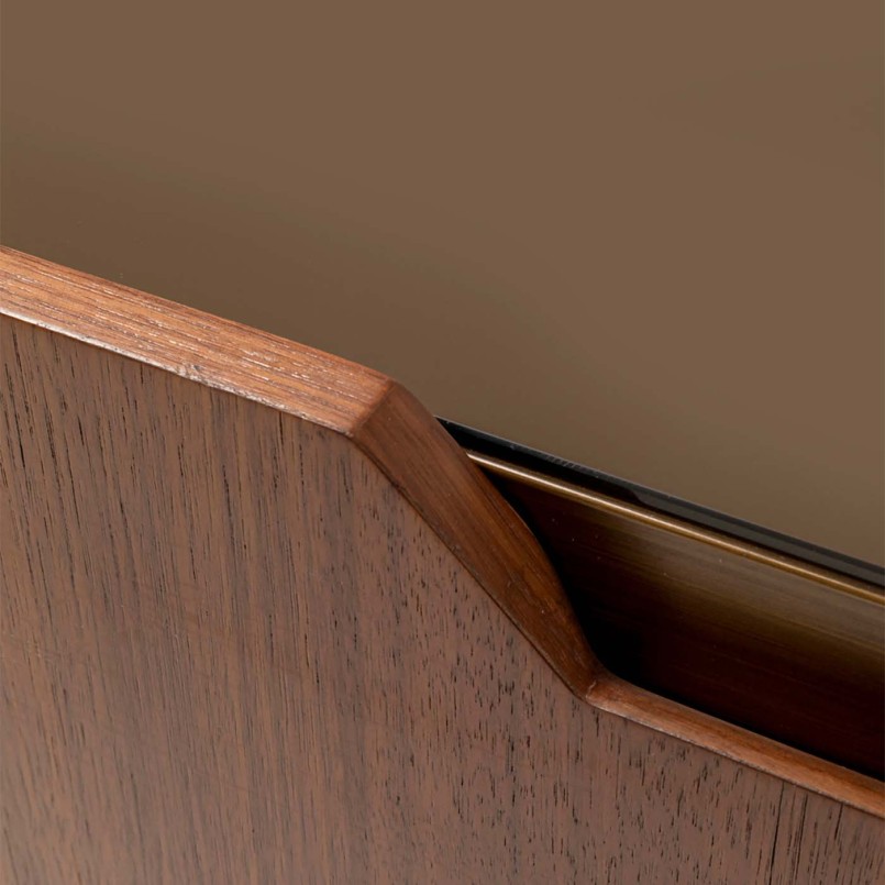 Wood and stained glass effect sideboard - Giorgio - Kare Design