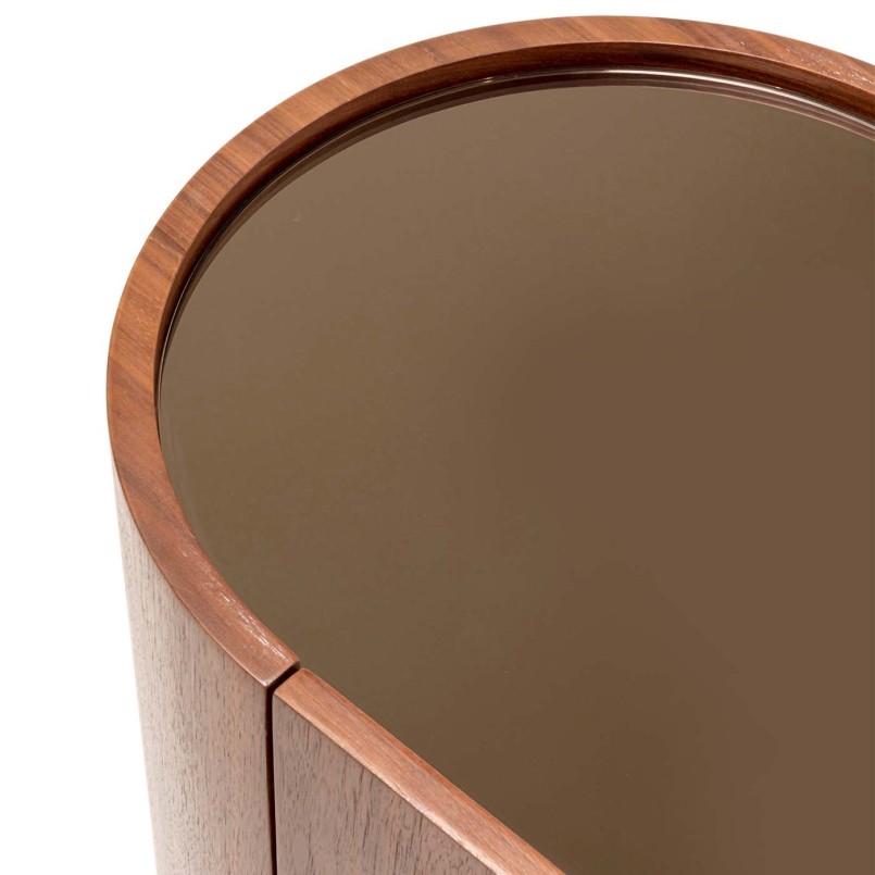 Wood and glass effect TV stand - Giorgio - Kare Design