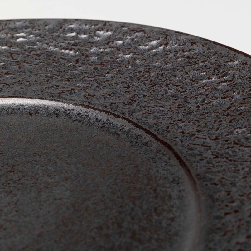 Black plates set of 4 in stoneware - Cosmsos - Kare Design