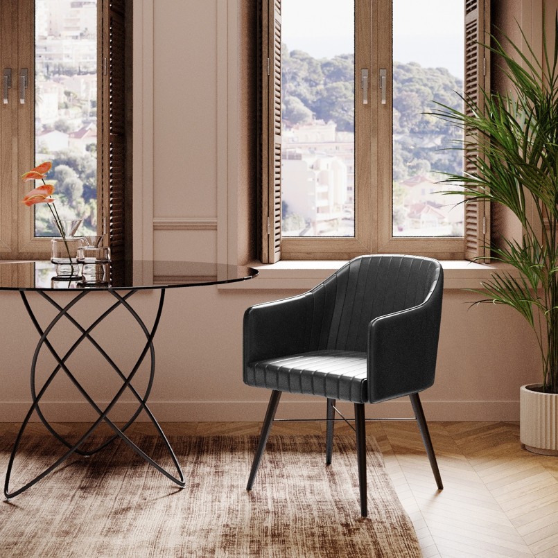 Table Molekular Ø120cm black Kare Design
