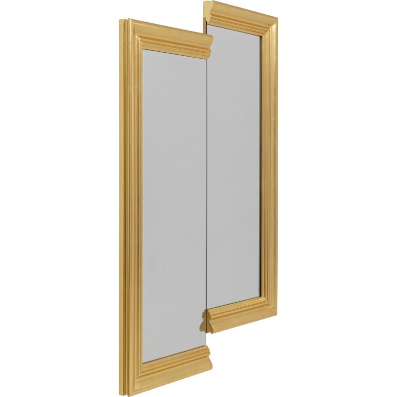 Asymmetrical gold mirror - Double Vision - Kare Design
