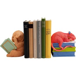 Serre-livres chien et souris rose - Kare Design