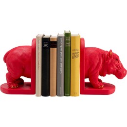 Serre-livres hippopotame rose - Kare Design