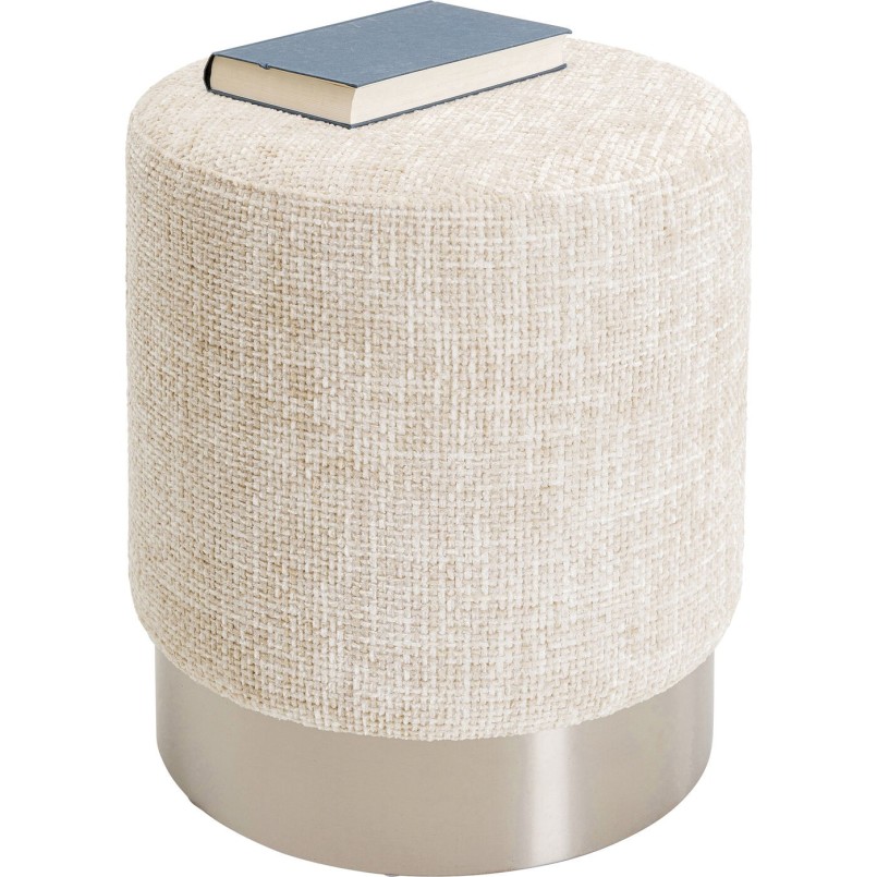 Tabouret Berry High silver beige Ø39cm