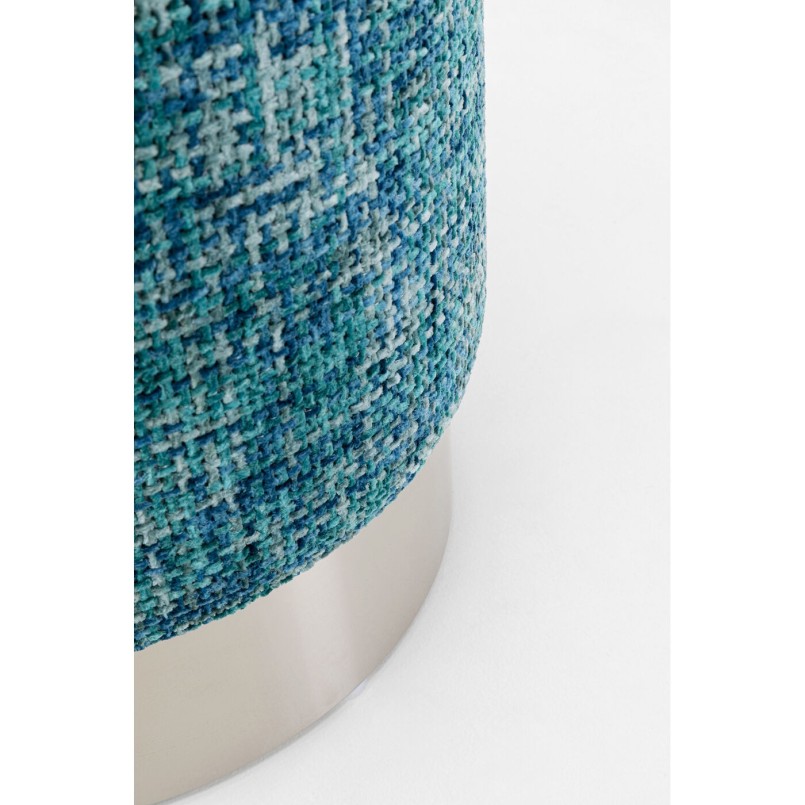 Tabouret Berry High silver bleu Ø39cm