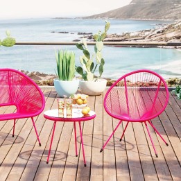 Table d'appoint de jardin rose - Acapulco - Kare Design