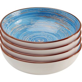 Steengoed kommen set van 4 blauw - Swirl Blue - Kare Design