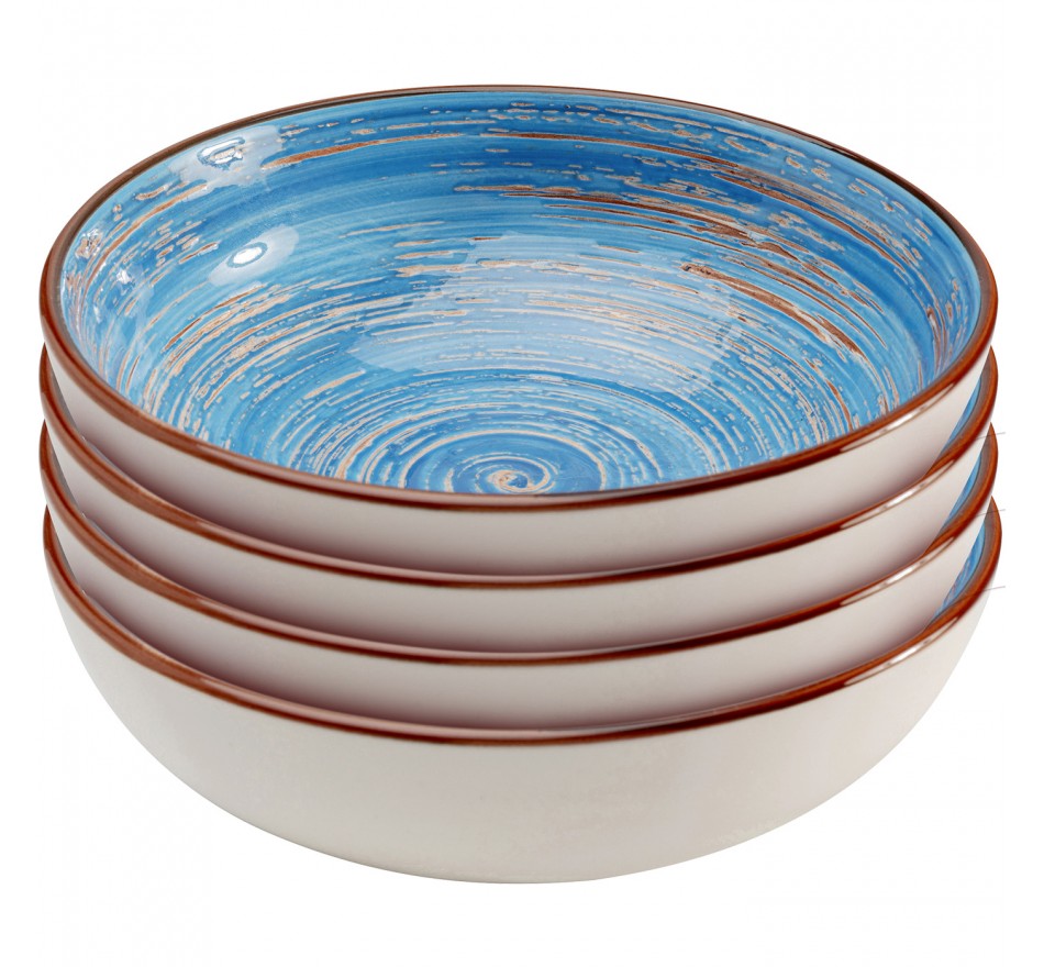 Bowl Swirl Ø18cm blue (4/set) Kare Design
