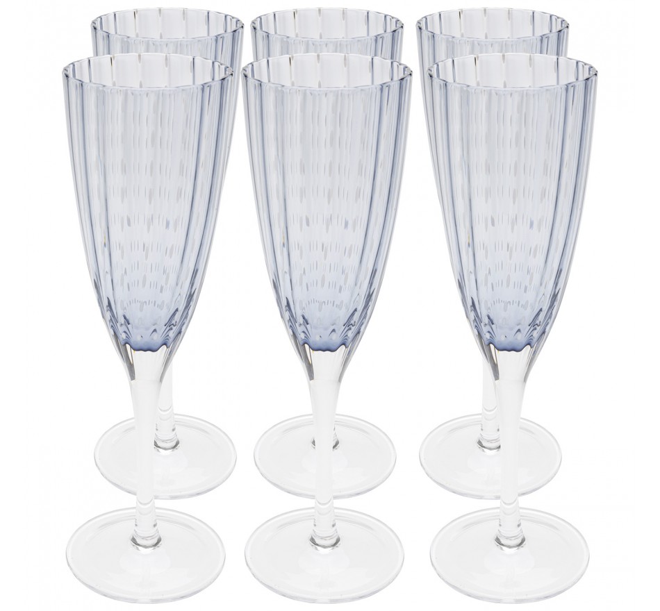 Champagneglazen Clue (6/set) Kare Design