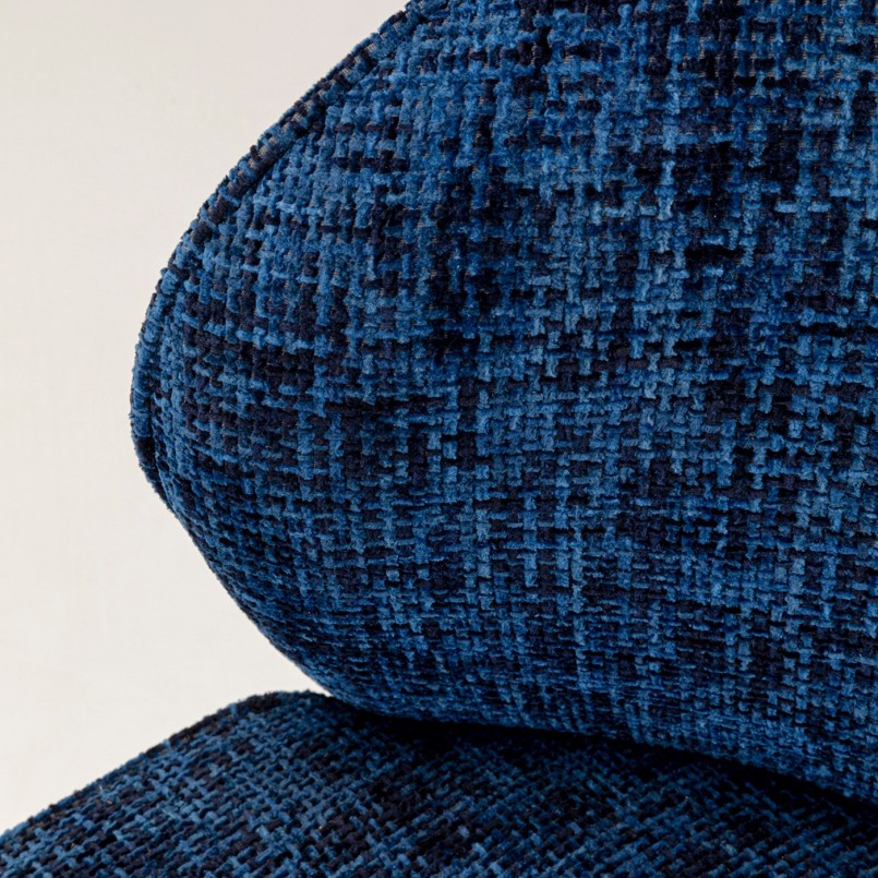 Fauteuil pivotant bleu foncé - Ellie - Kare Design