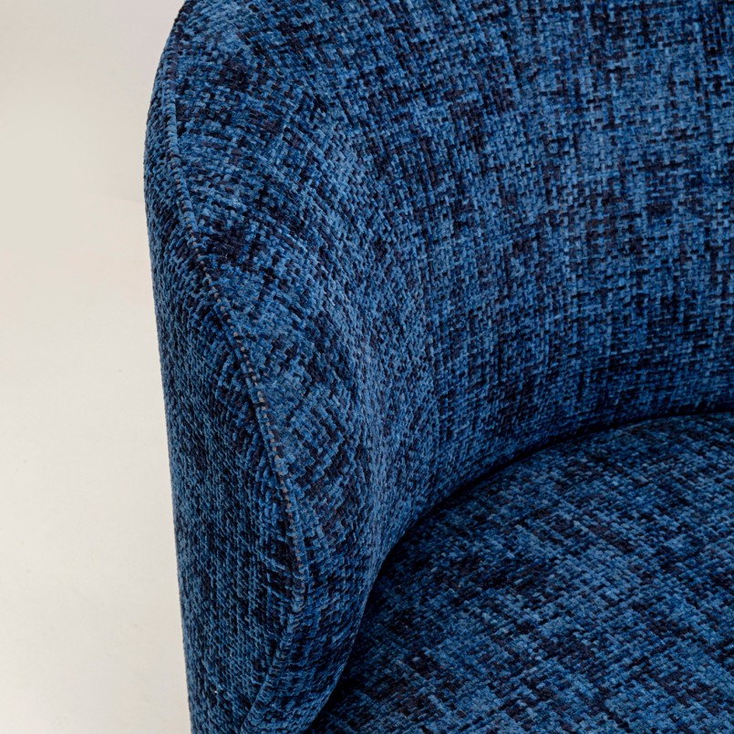 Fauteuil pivotant bleu foncé - Ellie - Kare Design