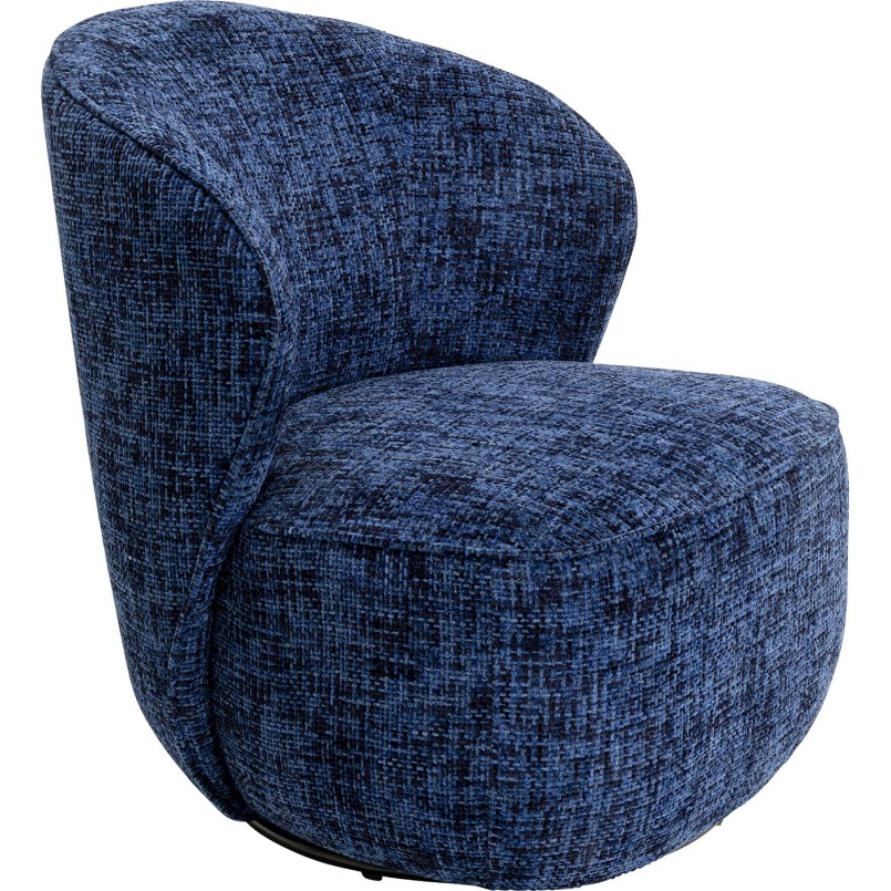 Fauteuil pivotant bleu foncé - Ellie - Kare Design