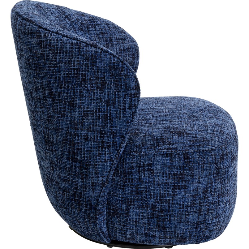 Fauteuil pivotant bleu foncé - Ellie - Kare Design