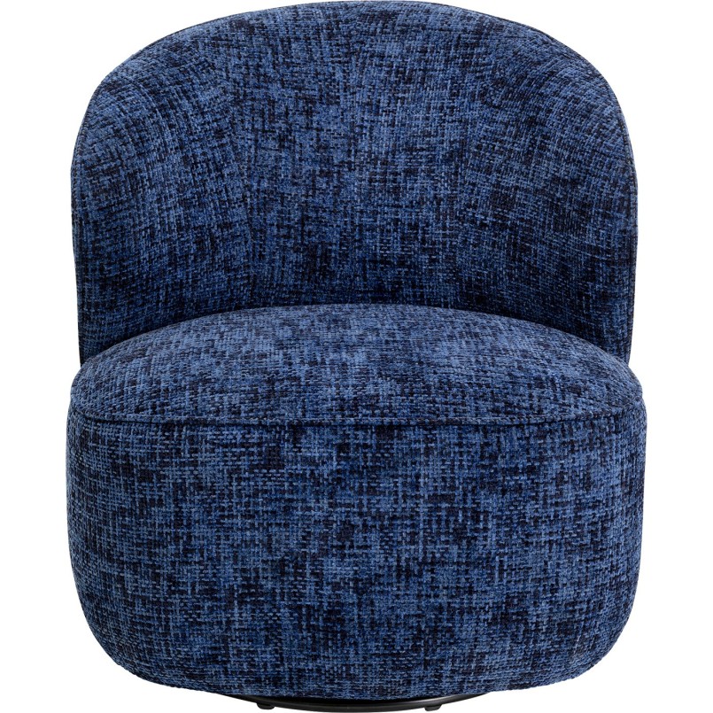 Fauteuil pivotant bleu foncé - Ellie - Kare Design