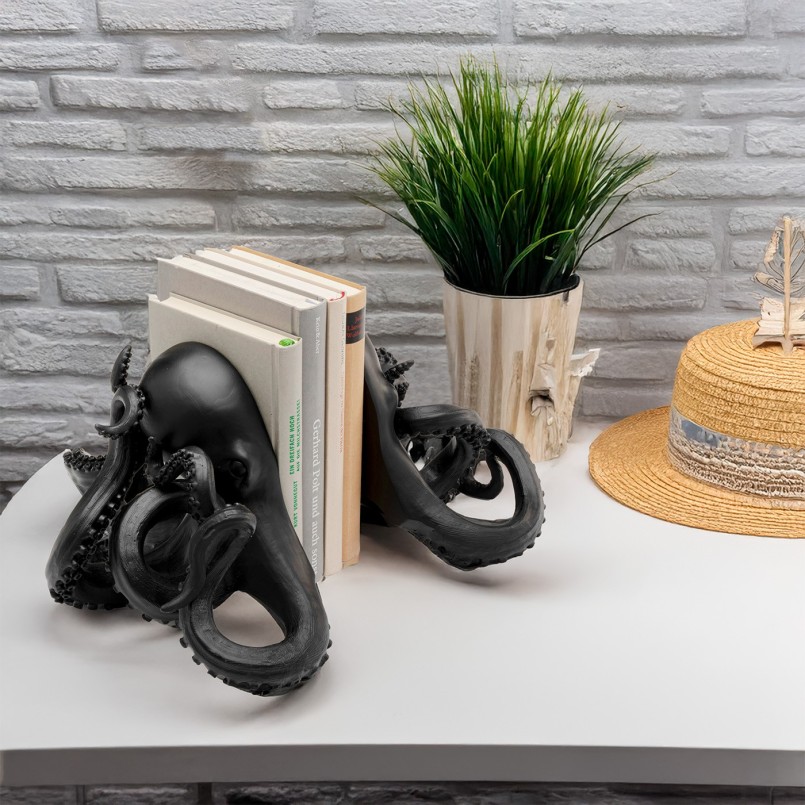 Serre-livres pieuvre noire - Kare Design