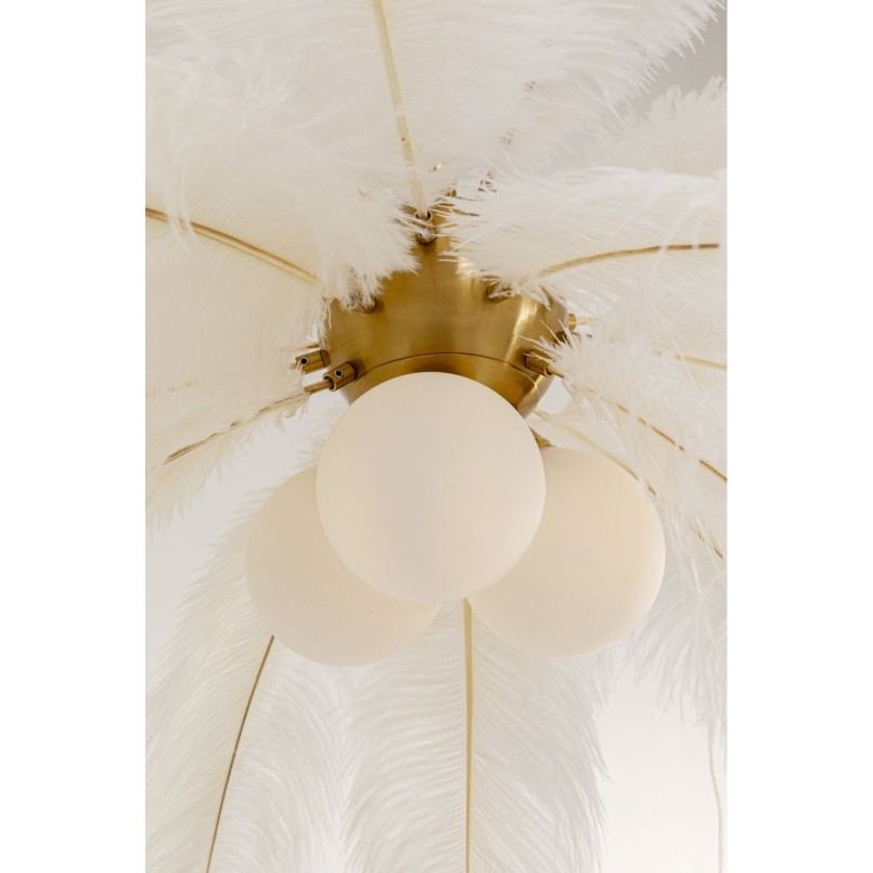 Suspension Feather Palm blanc Ø87cm