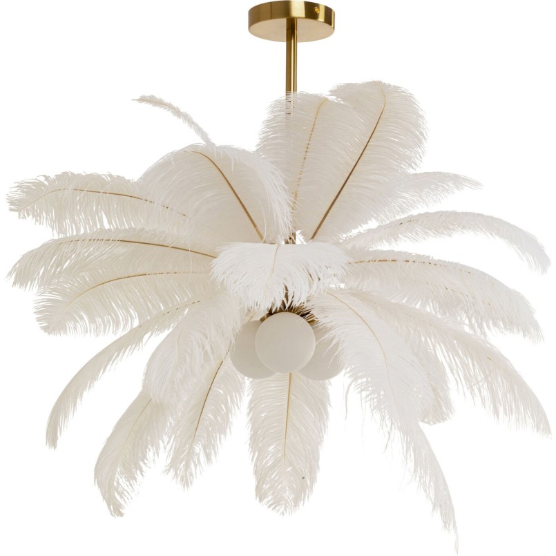 Suspension Feather Palm blanc Ø87cm
