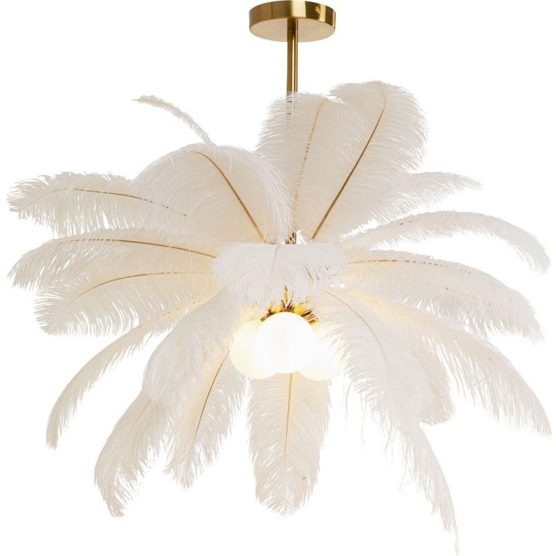 Suspension Feather Palm blanc Ø87cm