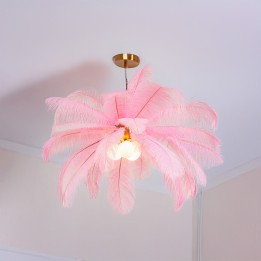 Pendant Lamp feathers pink Kare Design