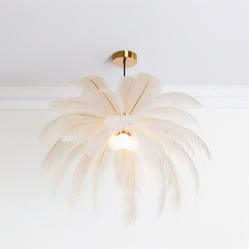 Suspension en plumes blanches - Kare Design