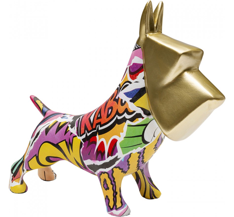 Deco gold dog graffiti Kare Design