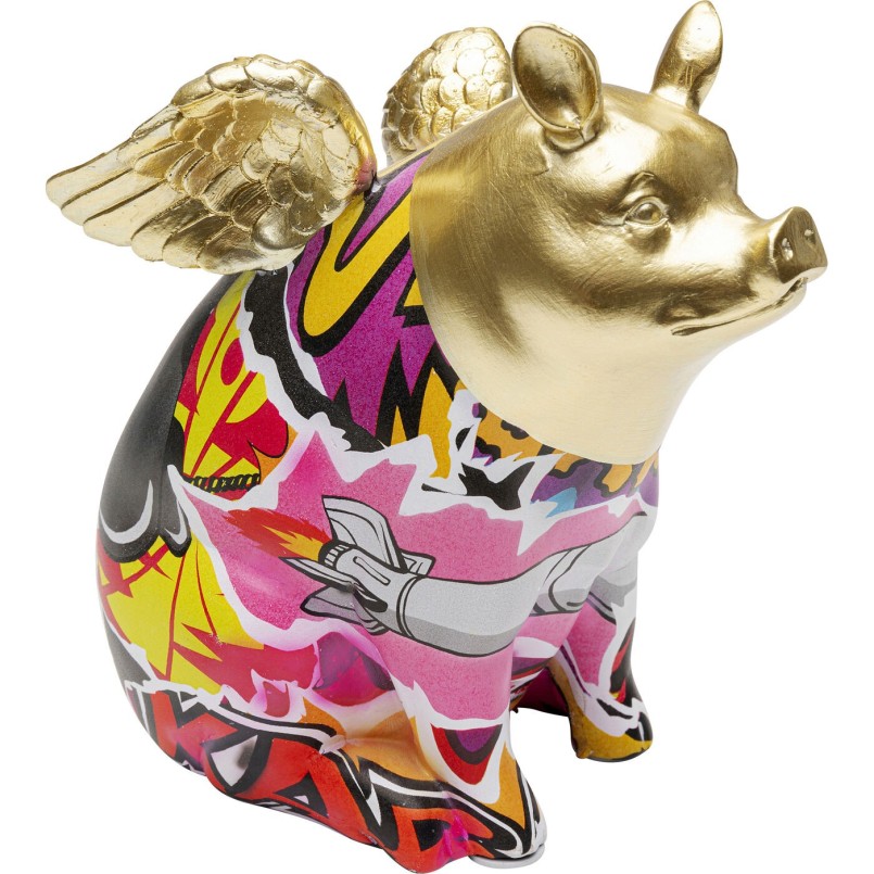 Figurine décorative Graffiti Flying Pig 16cm