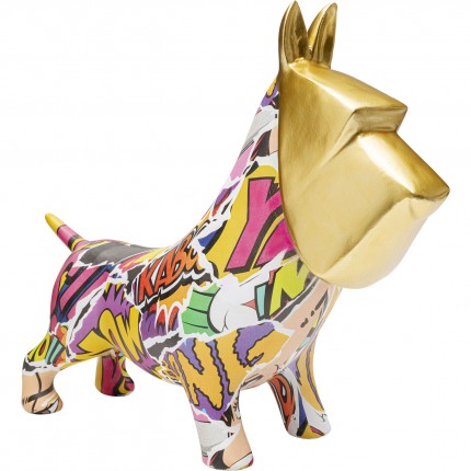Money Box gold dog graffiti Kare Design