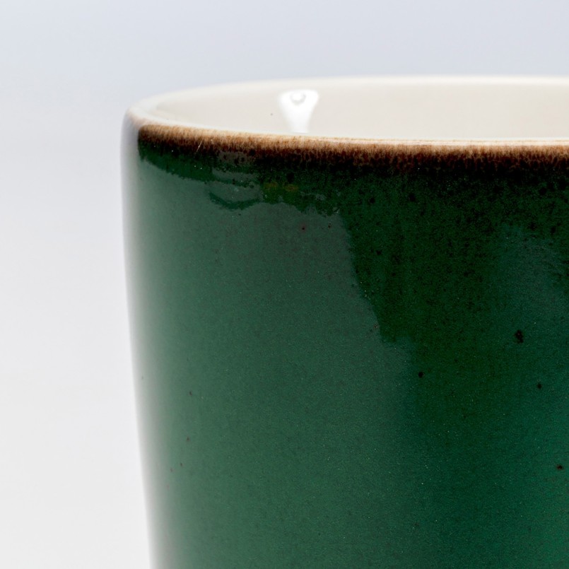 Groen en wit porseleinen mokken - Colorino - Kare Design