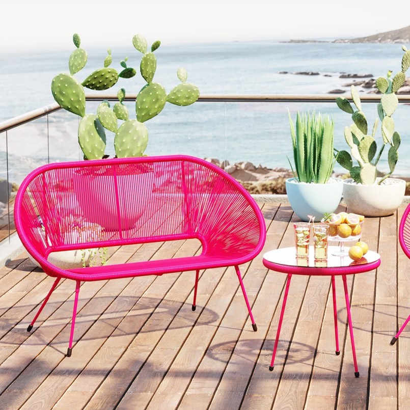 Roze tuinbank - Acapulco Mono - Kare Design