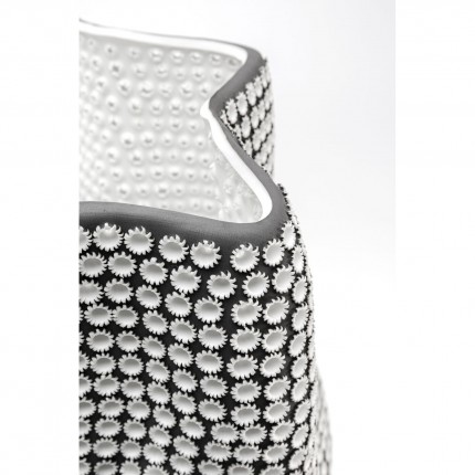 Vaas anemoon 43cm zwart en wit Kare Design