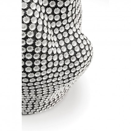 Vaas anemoon 43cm zwart en wit Kare Design