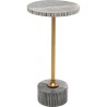 Table d'appoint ronde noire, blanche et dorée - Domero - Kare Design