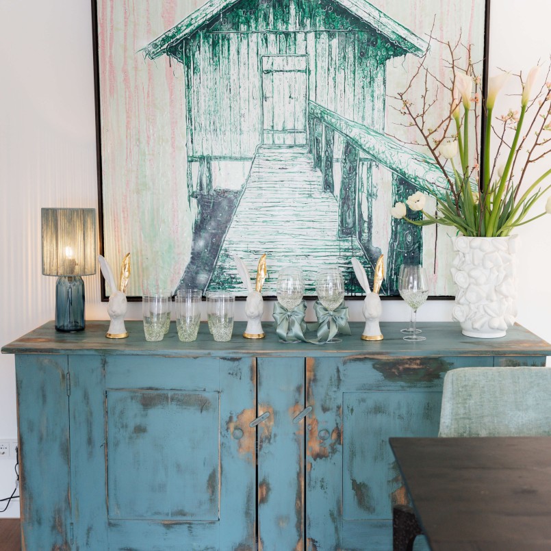 Déco tête de lapin blanche et doré - Kare Design