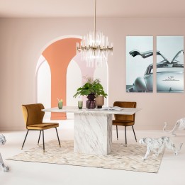 Witte marmeren tafel - Artistico - Kare Design