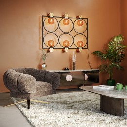 Bruin met blauwe draaifauteuil - Janno - Kare Design