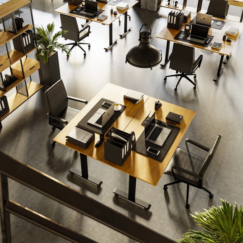 Wooden industrial desk - Smart Symphony - Kare Design