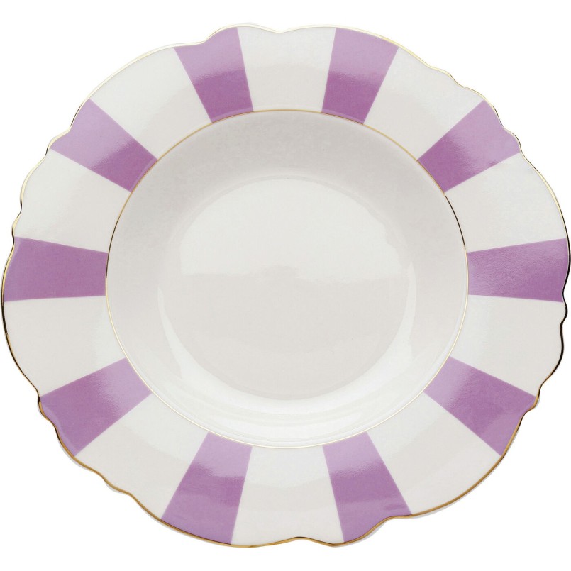 Assiette creuse Harlequin violet Ø23cm